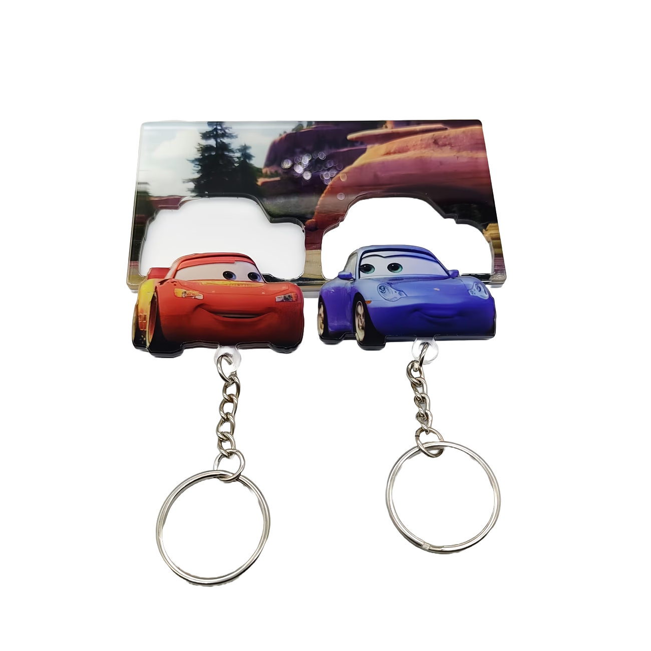 Cars - McQueen and Sally Carrera Keychain Set