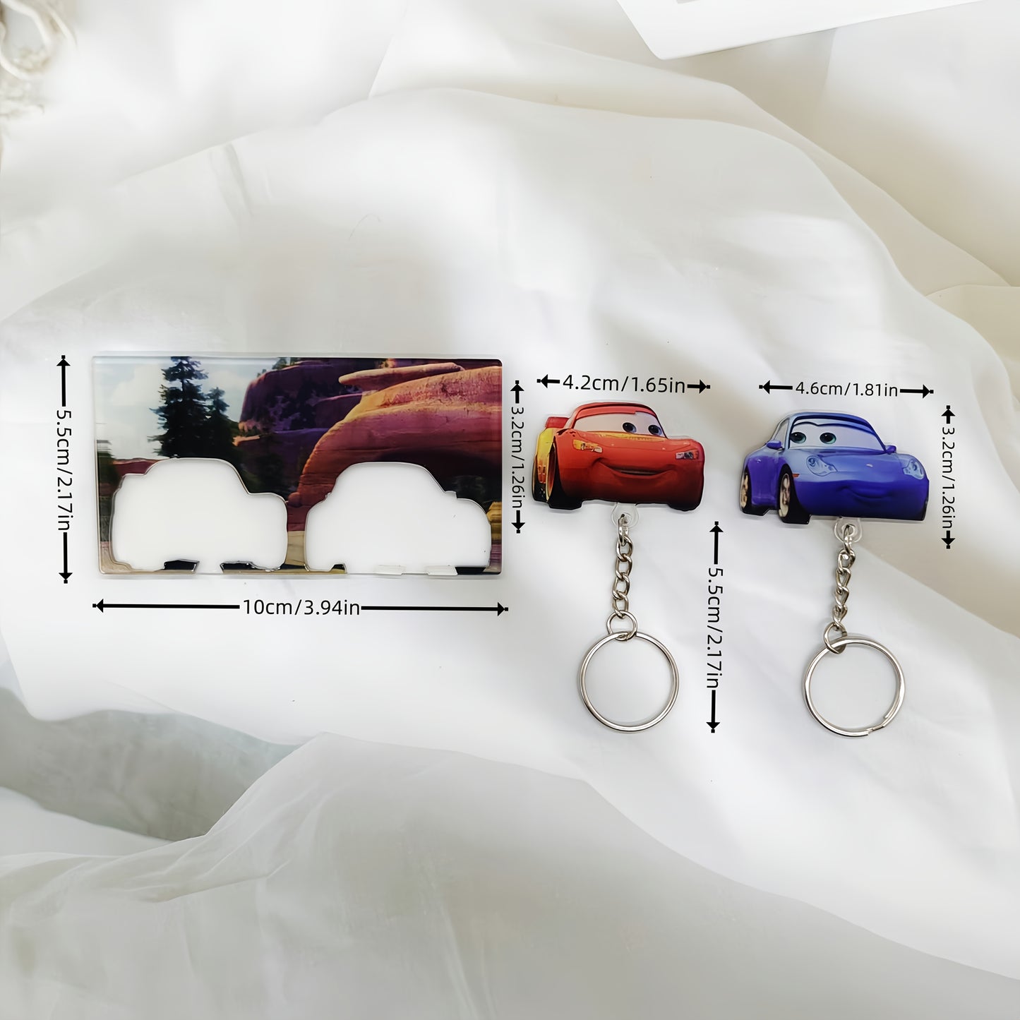 Cars - McQueen and Sally Carrera Keychain Set