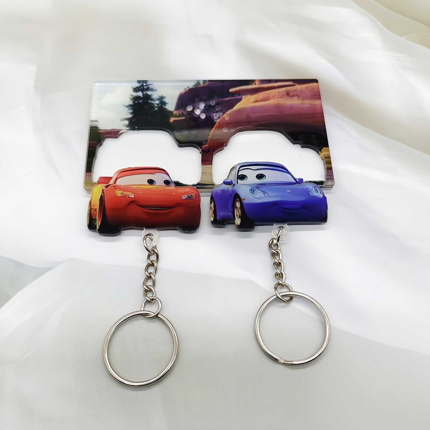 Cars - McQueen and Sally Carrera Keychain Set